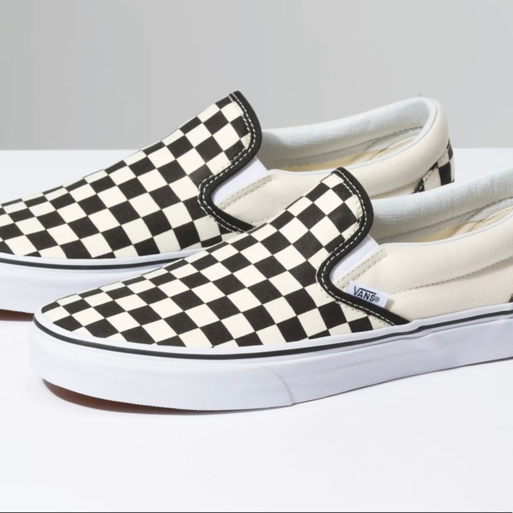 Black and White Checkered Slip-on Vans
